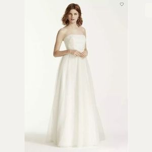 NWT Melissa Sweet Banded Lace Wedding Dress SZ 8